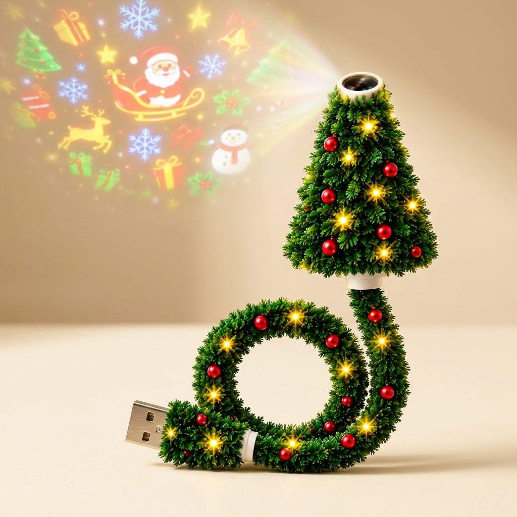 Świetlik Magiczna Choinka - Lampka LED USB