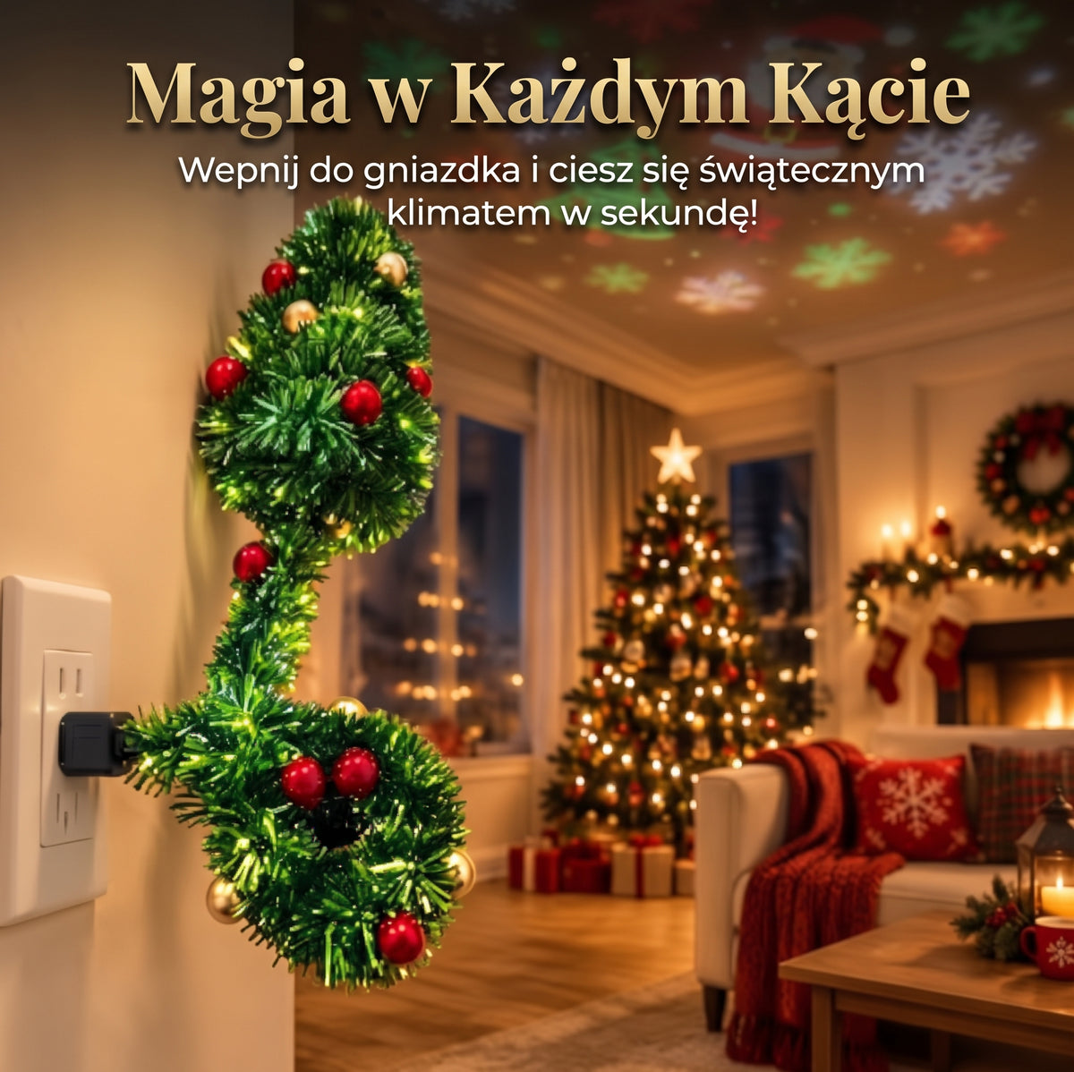 Świetlik Magiczna Choinka - Lampka LED USB